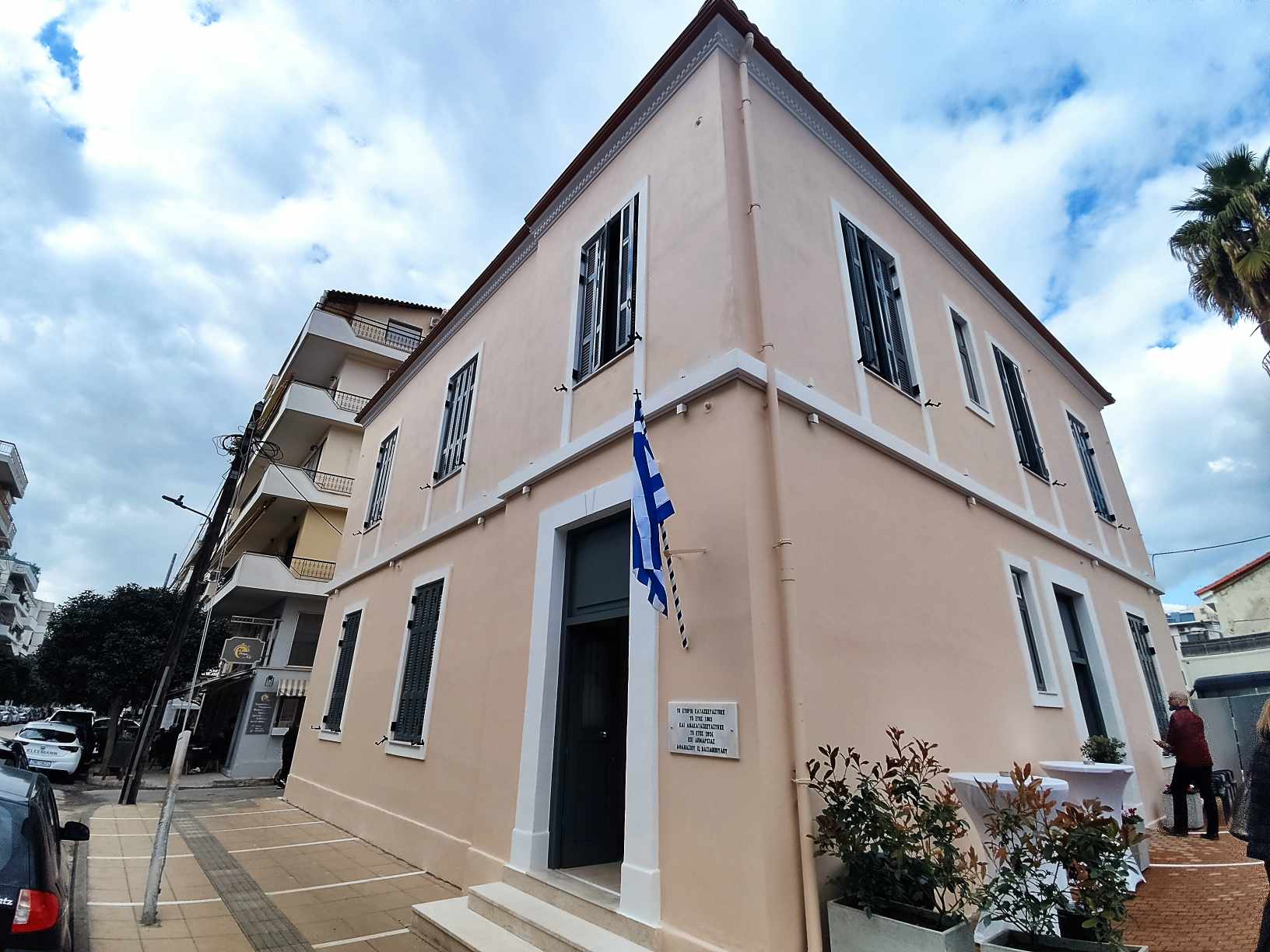 Φωτογραφία του ανακατασκευασμένου κτηρίου της πρώην Ηλεκτρικής Εταιρείας Καλαμάτας