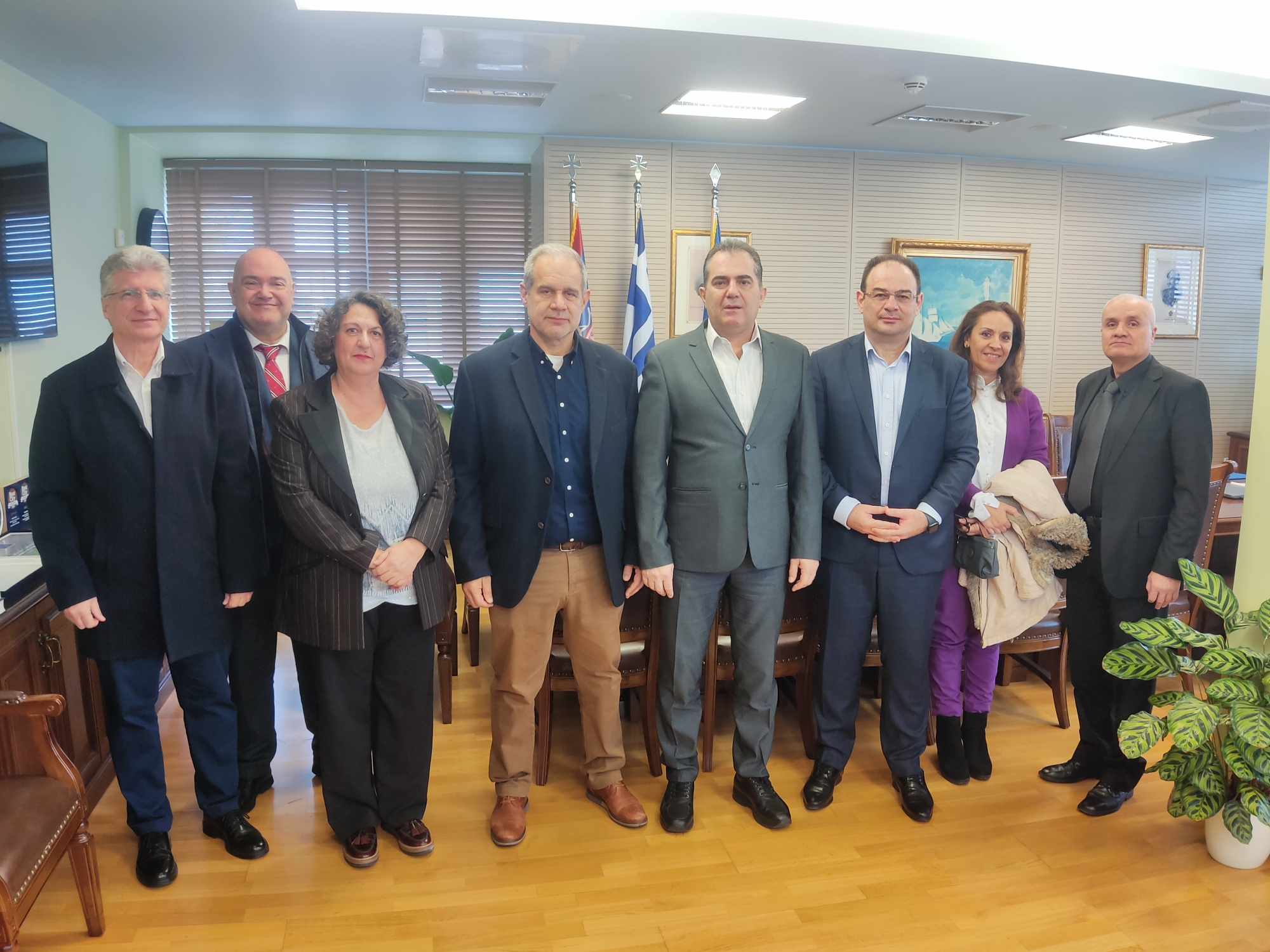 Φωτογραφία από τη συνάντηση Δημάρχου με τον Πρόεδρο του ΙΕΠ