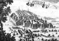 Το κάστρο της Καλαμάτας στα τέλη του 17ου αι., σε σχέδιο του Ολλανδού O. Dapper