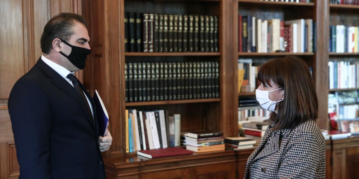 Συνάντηση του Δημάρχου Καλαμάτας Θανάση Βασιλόπουλου με την Πρόεδρο της Δημοκρατίας Αικατερίνη Σακελαροπούλου